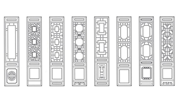内蒙古喜迎门中式花格CAD设计图样式大全