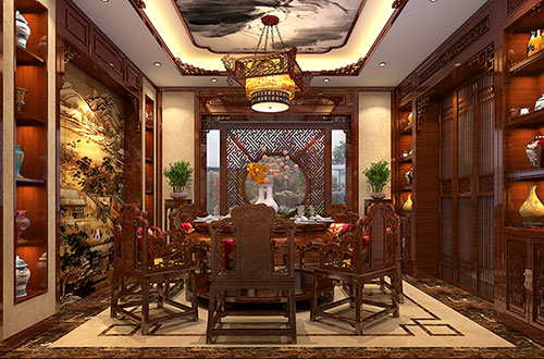 内蒙古温馨雅致的古典中式家庭装修设计效果图